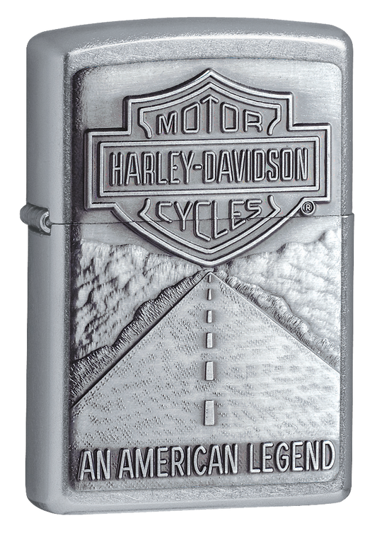 Vue de trois quarts du briquet tempête Zippo Harley-Davidson®